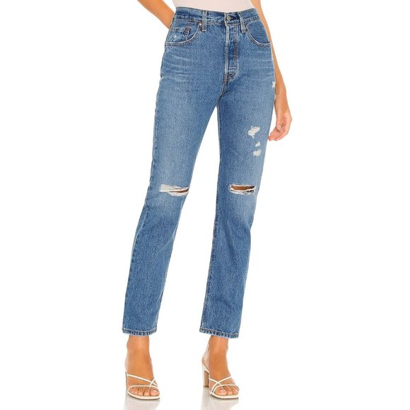 LEVI'S 501 Original High Rise Straight Jeans in Athens Crown - NWT - Size 29 x 3 - Picture 2 of 6